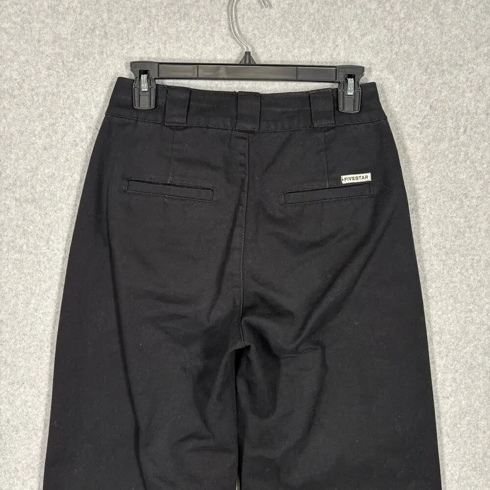 FiveStar General Pants Juniors 1 25 Black Wide Leg Downtown Chino Baggy‎ Canvas